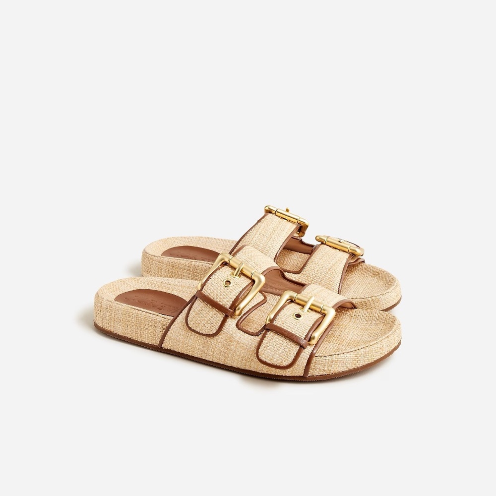J.Crew Two-strap woven buckle sandals